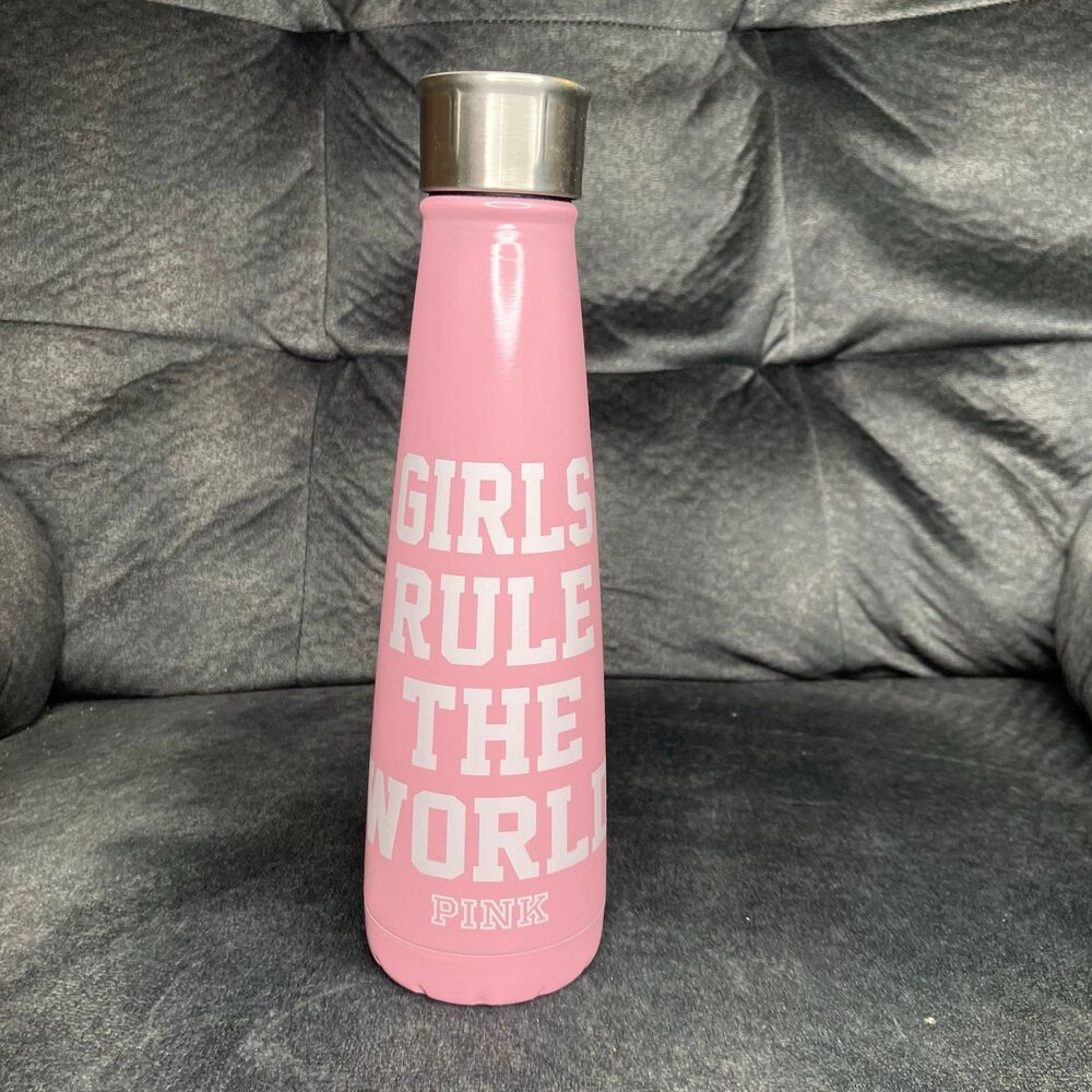 Victoria Secret’s PINK Water Bottle Sip By Swell Pink Girls Rule The World 15 oz
